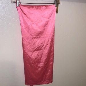 Hot pink silky dress